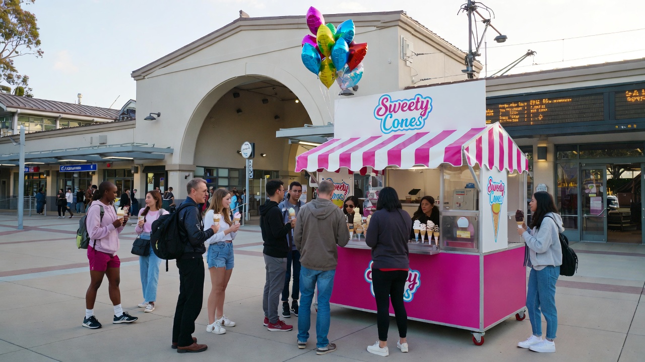 Mountain View Caltrain Station Plaza